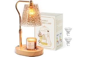 FORYOND Kerzenwärmer Lampe, Duftlampe mit Timer und Dimmer, Candle Warmer Lamp, verstellbarer Höhe & Helligkeit, candle warmer für Duftkerzen im Glas, Vintage-Kerzenwärmer, Zuhause, Geschenk, Dekoration