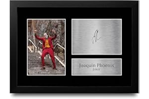 HWC Trading FR Joaquin Pheonix Joker Batman Gifts Printed Signed Autograph Picture for Movie Memorabilia Fans - A4 Framed