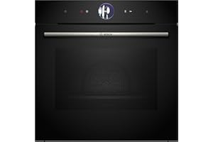 Bosch - Horno Multifunción con Vapor Añadido, 60 cm, Serie 8, Electrónica TFT TouchControl Plus, AirFry, Home Connect, Negro, HRG7361B1
