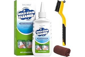 BALORIZ Mould Remover Gel Stains Remover Gel, Deep Clean Household Gel With Brush & Cleaning Cloth For Kitchen Sinks Bathroom Tile Wall Stains Cleaning (Unscented-02)
