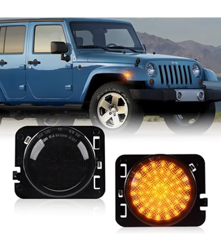 Luce Di Direzione Per Jeep Wrangler JK 2007-2015 - Indicatore Laterale Anteriore Con Lampadine - Foto 3