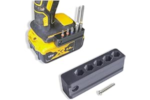 Decoralin Magnetic Bit Holder for Dewalt 18V XR Impact Driver and Combi Drills - Holds 5 Bits - Black
