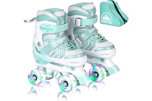 Sawyer Bikes - Patines Ajustables 4 Ruedas LED - Tallas 23 a 38