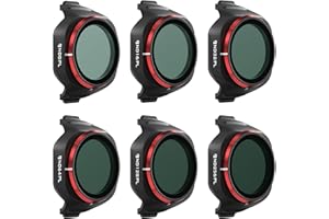 Freewell Bright Day 6er-Pack ND/PL Filter für DJI Mini 5 Pro - ND8/PL, ND16/PL, ND32/PL, ND64/PL, ND128/PL & ND256/PL - Polarisierte Filter zur Belichtungskontrolle & Blendreduzierung