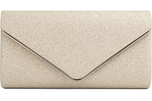 EVEOUT Damen Abend Clutch Funkeln Handtasche mit Kette Elegante Brautumhängetasche mit Umschlag Hochzeit Party Abschlussball Geldbörse Aprikose