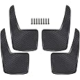 4Pcs Rubber Universal Car Mud Flaps Mudflaps Splash Guards Mudguards Front Rear Full Set Heavy Duty Racing Rally Off Road 21x36cm
