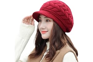 WKTRSM SWEDREAM Sombrero Invierno Gorros de Punto Gorras para Mujeres Crochet Cálido Suave Sombreros de Esqui