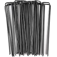 Sekey 15cm u-förmigen Mehrzweck-Gartensicherungsnägeln aus Schwarzem Stahldraht Ideal zum Sichern von Unkrau Landschafts…