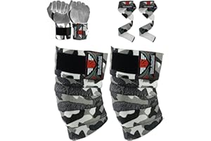 BE SMART INTERNATIONAL LTD Be Smart Knee Wraps Wrist Wraps Bar Straps for Weight Lifting Body Building Gym Training Support Leg Wrist Straps R (Sets)