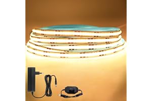 Arotelicht COB LED-remsa 12V 5m COB LED-remsor varm vit 3000K 320LEDs/m