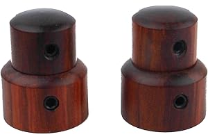 Guyker 2 szt. Red Sandalwood Concentric Stacked Knobs, Dual Dome Control Knobs, High Grade Dome Volume Tone Knob Replacement for Electric Guitar or Precision Bass