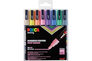 UNI-BALL Posca Set 8 MARQUEURS PC3M Pochette Pastel