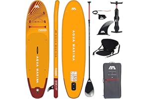 Aqua Marina AQUAMARINA Fusion 2021 nadmuchiwana deska SUP Board Stand Up Paddle AQUAMARINA Fusion 2021, kompletne opakowanie, 330 x 81 x 15 cm, z siedziskiem kajakowym