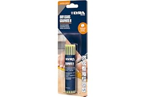 LYRA L4498006 Dry - Juego de 12 minas de grafito para carpintería (2,8 mm, especial para madera, en blíster)