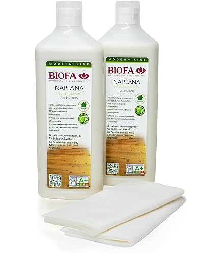 Eco-Werk Set | Biofa NAPLANA Pflegeemulsion 2 X 1 L Und Nacasa Reiniger 1 X 1 L