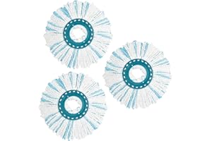 GFRED 3 Pièces Balai Serpillère Microfibre Compatible Avec Leifheit Clean Twist Disc Mop Systèmes Têtes de Balai Rechange Microfibre Très Absorbante Convient à Tous Les Types de Sols-Bleu