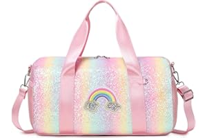 JUMPOPACK Sac de Danse Enfant Arc en Ciel Pailleté Bandoulière
