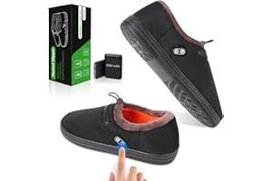 Pantofole Riscaldate, Rtdep Scaldapiedi Elettrico con batteria da 5000mAh 5V, Scaldapiedi con doppio interruttore, Scalda Piedi Donne Uomini, 3 livelli di temperatura Scaldapiedi Pantofole