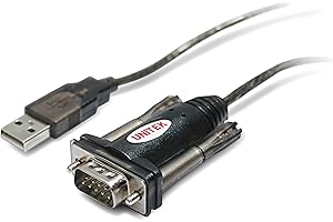 UNITEK Y-105 Convertisseur USB 1.1 vers série RS-232, câble 140cm, interface série, HotPlug, Compatible avec Windows, Server2003, Server2008, Linux, Noir