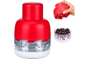 Belle Vous Snocciolatore per Olive e Ciliegie - Denocciolatore 8 Scomparti - Snocciola Facilmente - Leva Noccioli in Plastica - Togli Nocchiolo a Pressione - Leggero e Portatile