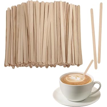 Touillettes En Verre Artisanales Coquelicot - Lot De 4 | Tailles 10/12/18 Cm | Pour Café, Thé, Cocktail