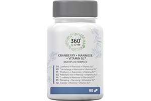 CYB COMPLETE YOUR BODY CYB | D Mannosio 2000 mg e Mirtillo Rosso con Vitamina B2 - 90 Compresse - Proantocianidina - Estratto di Mirtilli - Vitamine e Integratori Vegani per Tutti i Giorni