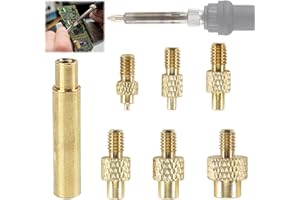ZPSNDP 7-częściowy zestaw akcesoriów lutowniczych, wkładki gwintowane ze złączem 25 x 4 mm, wytłaczarka do drukarki 3D do M2 M3 M4 M5 M6 M8, mosiężne wkładki gwintowane, wkładki gwintowane do druku 3D