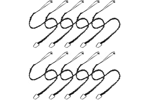 Raweao Seguridad de Herramientas para Trabajar en Altura, Cuerda de Herramientas con Mosquetón para Techador, Herramienta de Protección contra Caídas de Seguridad(Paquete-10)