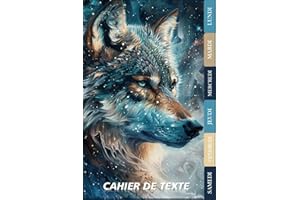 CAHIER DE TEXTE LOUP 2025-2026: CE1, CE2, CM1, CM2, Collège Et Lycée | Pratique Pour Toutes Les Matières