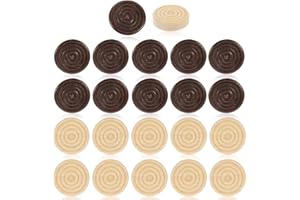 TUSERXLN Handcrafted Wooden Checkers Draughts Set, 24Pcs 23cm Master Of Chess, Draughts Board Game in Natural Wood Color for Kids and for Adults