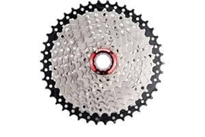 BOLANY Pignone per ruota libera a cassetta, 11-32T 11-36T 11-40T 11-42T 11-46T 11-50T 11-52T, acciaio ad alta tensione, superficie nichelata, argento brillante, antiruggine, 9 velocità 11-42T