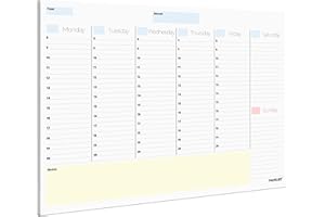 PACKLIST Weekly Planner Pad A4 - Stylish Undated Weekly Organiser, 52 Pages for Home, Study, Work & Family Plans - Minimalistic Timetable Planner & Notes to Stay Organised & to Boost your Productivity