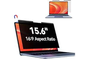 Makinda Magnétique Filtre de Confidentialité 15.6 Pouces 16:9, Filtre Ecran pour Ordinateur Portable avec HP/Dell/Acer/Lenovo/Thinkpad/Envy, Amovible Anti-Lumière Bleu Protection Ecran PC Laptop