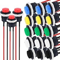 RUNCCI-YUN 20 Interrupteurs Bouton Poussoir 12mm 12V - SPST ON/OFF Arduino DIY