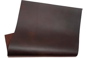 HAPPER STUDIO Rindsleder 1.6 mm Dick Pull-Up Crazy Horse Leder. Echtlederblätter für Basteln. (A3 (297 x 420mm), Dunkel Braun, 1)