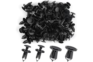 GOERPN 50Pcs Longer Trim Panel Fixing Clips for Carpet Lining,Universal Car Plastic Fasteners for Auto Interior Door,Body Bumper,Dashboard Rivets,Rivet Panel Clips,Trim Clips Kit(Black)