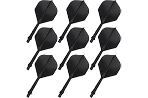 CyeeLife Integrated Dart Flight and Shaft System,Precision Moulded 2-In-1 Dart Flights And Dart Shafts, Dart Stem, Professional Dart Accessories,Pack of 9