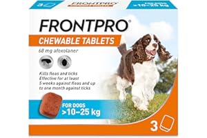 FRONTPRO Chewable Tablets Flea & Tick Treatment for Dogs 3 Pack (10-25kg)