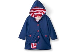 Hatley Lined Splash Jacket Chaqueta antisalpicaduras con Forro de Sherpa para Niñas