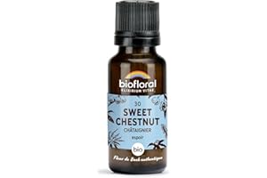 BIOFLORAL - 30 Sweet Chestnut, Châtaignier BIO - Espoir - Fleur de Bach Authentique - 470 Granules - Sans Alcool