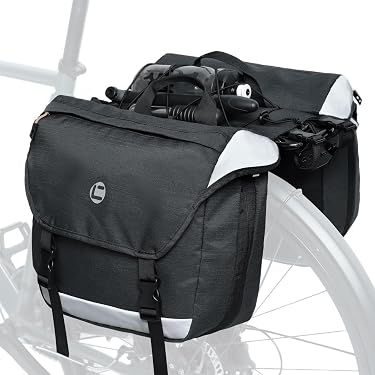 Borsa Bauletto Da Bici Impermeabile 20L – Per Ciclismo E Cicloturismo, Portapacchi Posteriore