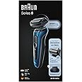Braun Series 6 Electric Shaver for Men with Precision Trimmer, Wet & Dry Electric Razor for Men, UK 2 Pin Plug, 60-B1200s, Blue Razor