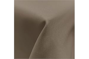 JEMIDI Obrus na stół 130 x 220 cm, odporny na działanie wody, zmywalny, kwadratowy, do użytku na zewnątrz, obrus z ochroną przed plamami, szarobrązowy