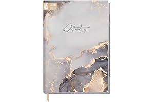 Carnet de notes A5 ligné "Grey Marble" de Trendstuff by Häfft - 124 pages, 62 feuilles - idéal comme journal intime, livre d'idées, cahier d'écriture - durable & respectueux du climat