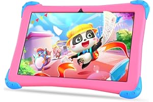 EagleSoar Android 14 Kids Tablet 10 inch Tablet for Kids 8-Core 10GB+64GB Toddler Tablet with WiFi Dual Camera Kids App Parental Control Children Tablet with Case 2-Year Warranty (Pink)