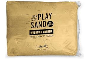 HAPPY SAND CERTIFIED Children’s Play Sand, Non Toxic, Natural Washed Play Pit, Safe for Kids (75kg)