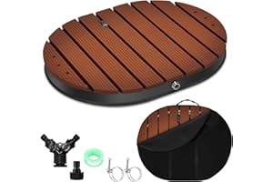 Eulenke Douche de Jardin, Douche de Sol, Douche Extérieure avec 22 Buses en cuivre, 71x55 cm Douche de Piscine en WPC, Hauteur Réglable jusqu'à 4 mètres avec Roulette