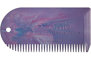 ECOMB Surfboard Wax Comb - 100% Reclaimed Marine Waste Plastic (Tie Dye) Surf Board Wax Removal Tool