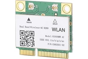 DILWE Mini Carte réseau PCI-E Bluetooth 4.2, Adaptateur réseau sans Fil Double Bande 8260HMW AC 802.11ac, périphérique réseau Universel Double Bande pour / 8/10, Accessoire réseau