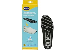 DR. SCHOLL'S Scholl PRO antystatyczne wkładki z pianki z pamięcią kształtu, dla mężczyzn i kobiet, 37, czarne, 37